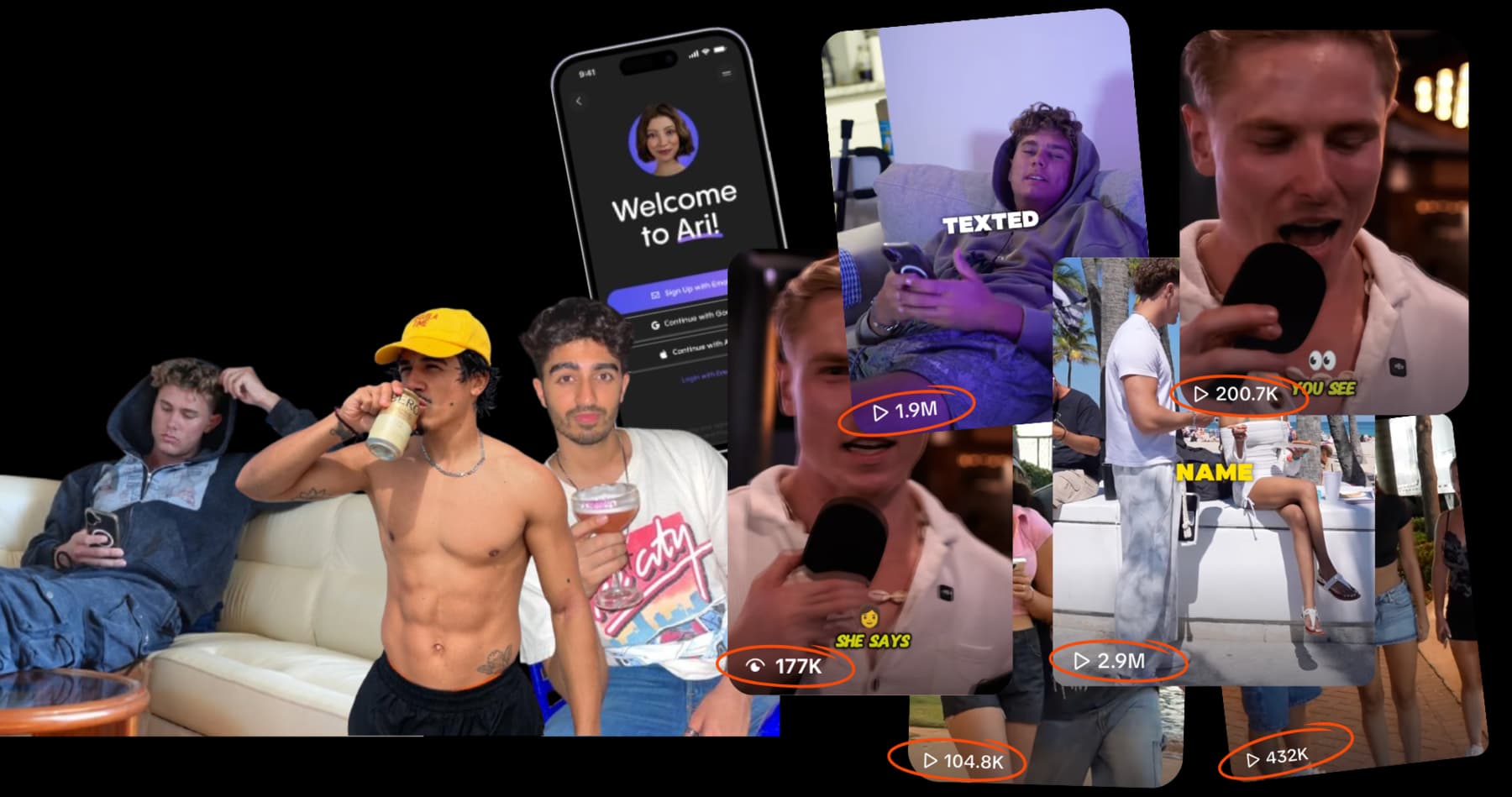 Ari AI TikTok Collage